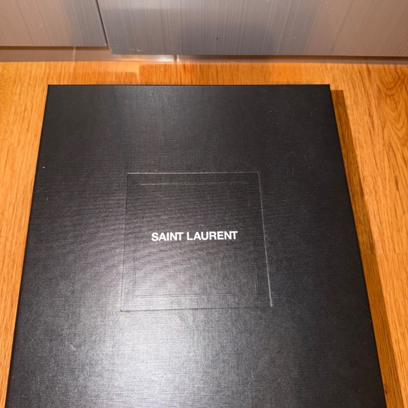 Saint Laurent YSL Logo Heel Sandals in Black WILLING TO NEGOTIATE - Picture 5 of 6